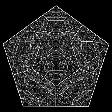 Fractal vector  pentagon Stock Illustration