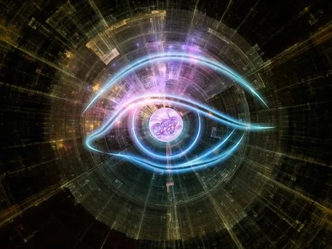 Fractal vision abstract Illustrazione stock