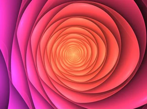 Fractal with vortex in the middle Stock Illustration