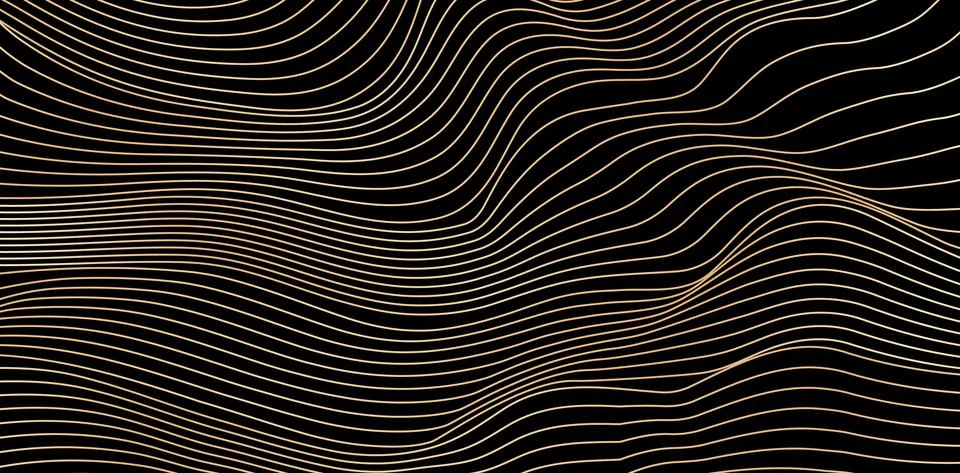 Fractal wave lines Stock Illustration