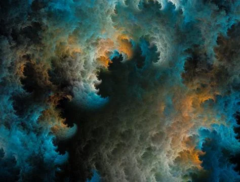 Fractal waves background Stock Illustration
