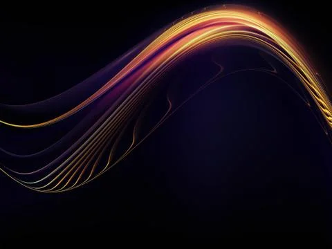 Fractal Waves Stream Stock Illustration