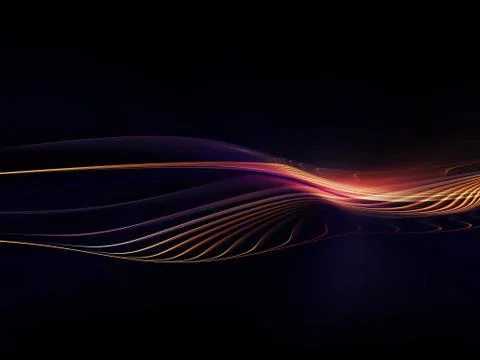 Fractal Waves Stream Stock Illustration