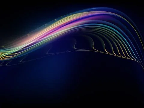 Fractal Waves Stream Stock Illustration