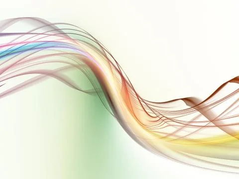 Fractal Waves Stream Stock Illustration