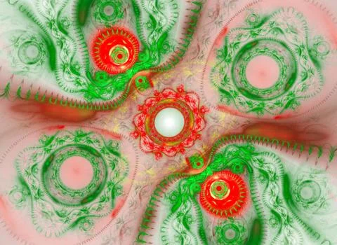 Fractal on white background Stock Illustration