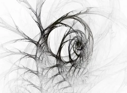 Fractal on white Stock Illustration