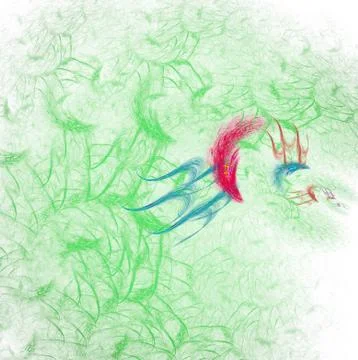 Fractal on white Stock Illustration