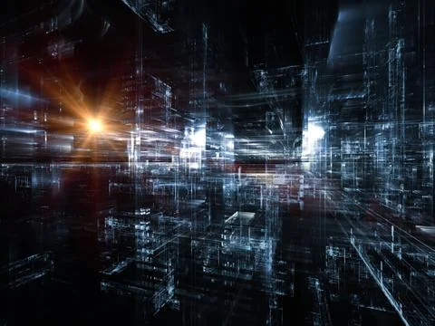 Fractal World Communications Stock Illustration