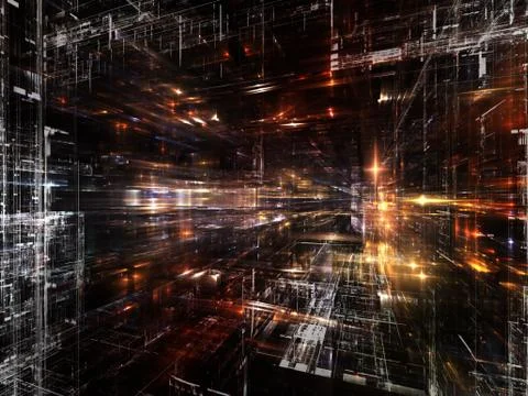 Fractal World Communications Stock Illustration