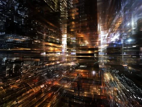 Fractal World Communications Stock Illustration