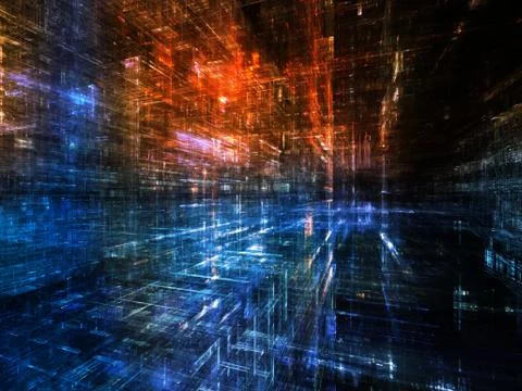 Fractal World Communications Stock Illustration