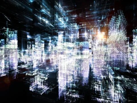 Fractal World Communications Stock Illustration