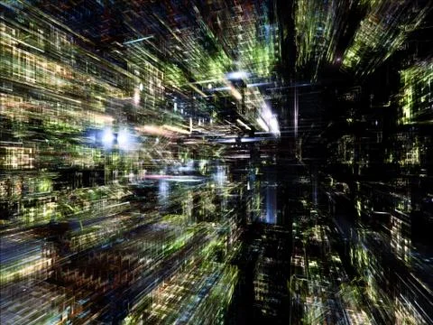 Fractal World Communications Stock Illustration
