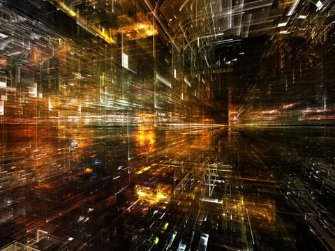 Fractal World Communications Stock Illustration