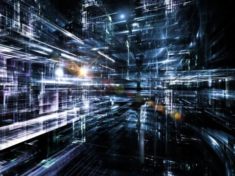 Fractal World Visualization 스톡 일러스트