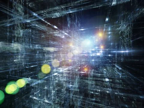 Fractal World Visualization Illustrazione stock