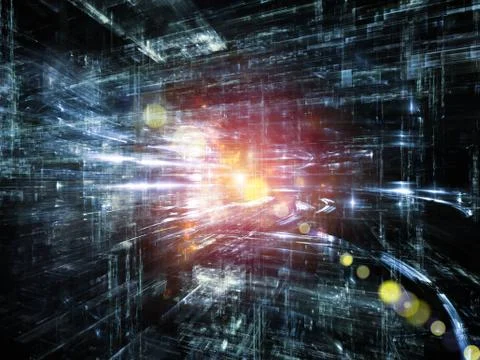 Fractal World Visualization Stock Illustration