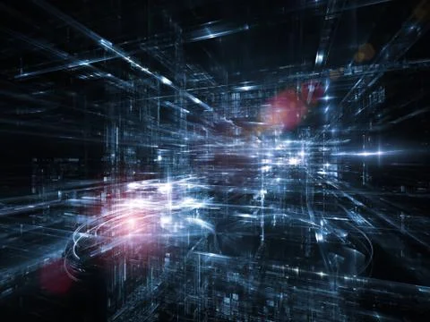 Fractal World Visualization 스톡 일러스트