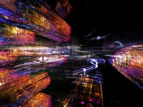 Fractal World Visualization 스톡 일러스트