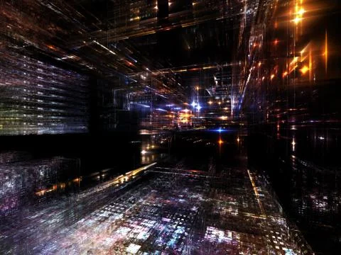 Fractal World Visualization Illustrazione stock
