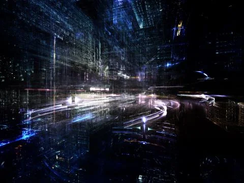 Fractal World Visualization 스톡 일러스트
