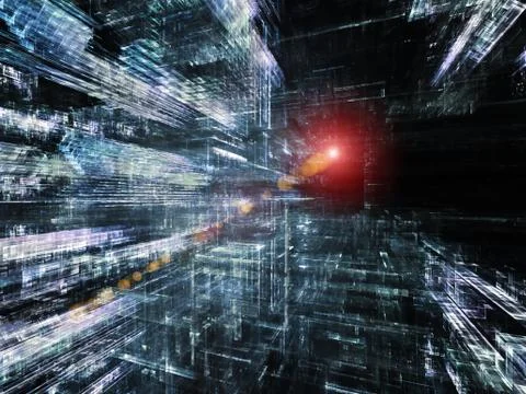 Fractal World Visualization Illustrazione stock