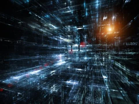 Fractal World Visualization 스톡 일러스트