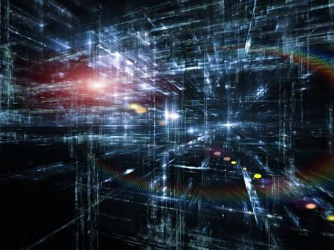 Fractal World Visualization 스톡 일러스트