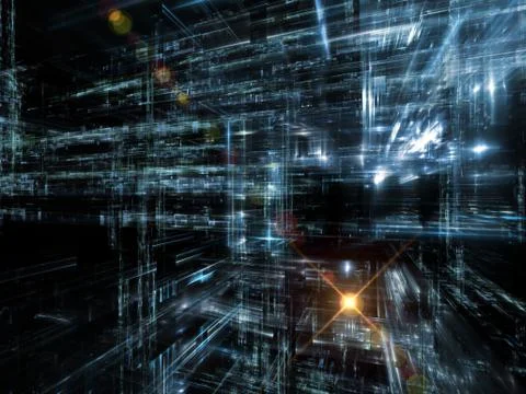 Fractal World Visualization Illustrazione stock