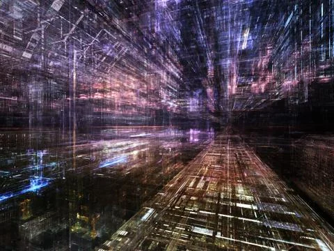 Fractal World Visualization 스톡 일러스트