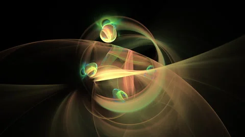 Fractal Worlds - Orange Orb Animation Stock Footage 43147320