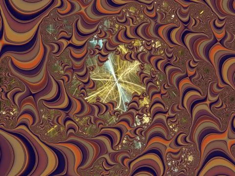 Fractal worm tunnel Stock Illustration