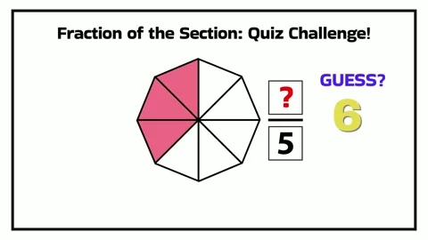 Fraction Quiz with Pink Sections Stock Footage 318281755
