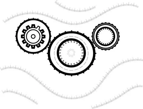 Fractional techno background Stock Illustration