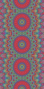 Fractodome Fractal Seamless Patterns Stock Illustration