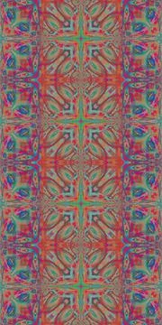 Fractodome Fractal Seamless Patterns Stock Illustration