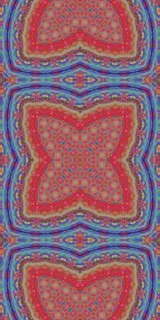 Fractodome Fractal Seamless Patterns Stock Illustration