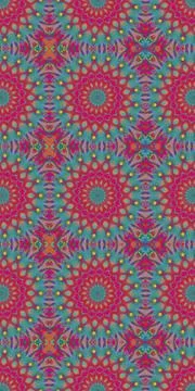 Fractodome Fractal Seamless Patterns Stock Illustration