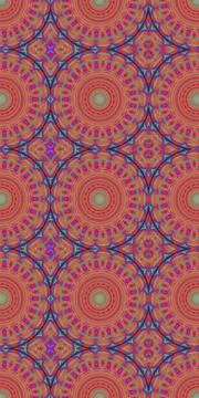 Fractodome Fractal Seamless Patterns Stock Illustration