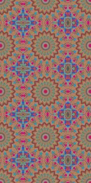 Fractodome Fractal Seamless Patterns Stock Illustration