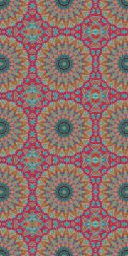 Fractodome Fractal Seamless Patterns Stock Illustration