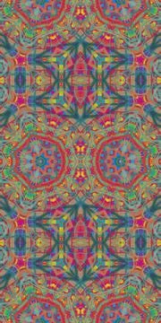 Fractodome Fractal Seamless Patterns Stock Illustration