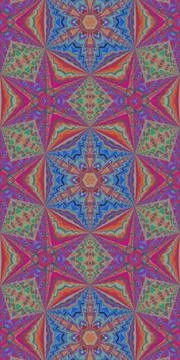 Fractodome Fractal Seamless Patterns Stock Illustration