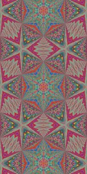 Fractodome Fractal Seamless Patterns Stock Illustration