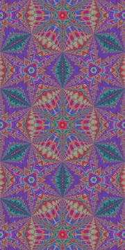 Fractodome Fractal Seamless Patterns Stock Illustration