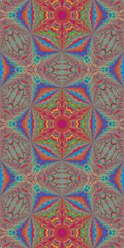 Fractodome Fractal Seamless Patterns Stock Illustration