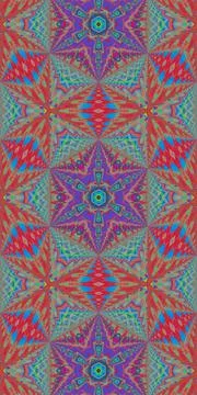 Fractodome Fractal Seamless Patterns Stock Illustration