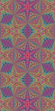 Fractodome Fractal Seamless Patterns Stock Illustration