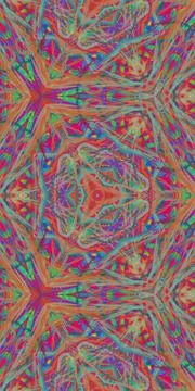 Fractodome Fractal Seamless Patterns Stock Illustration